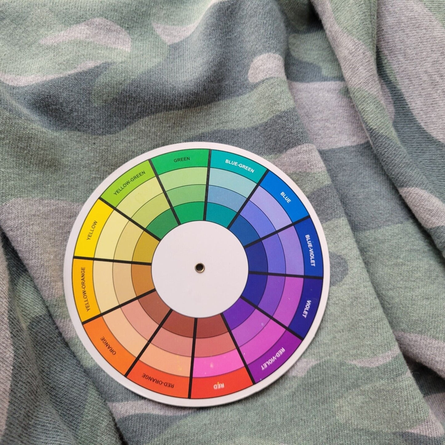 Time Tru Women Top 3XL 22 Plus Sweatshirt Green Gray Camouflage Comfy Activewear