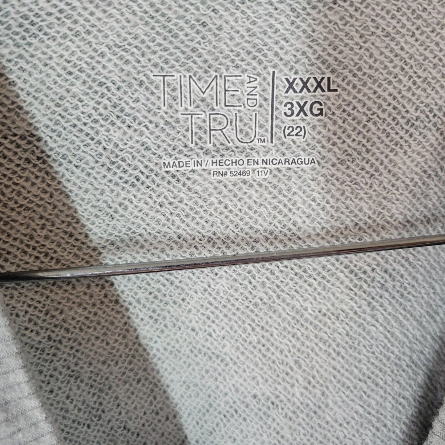 Time Tru Women Top 3XL 22 Plus Sweatshirt Green Gray Camouflage Comfy Activewear