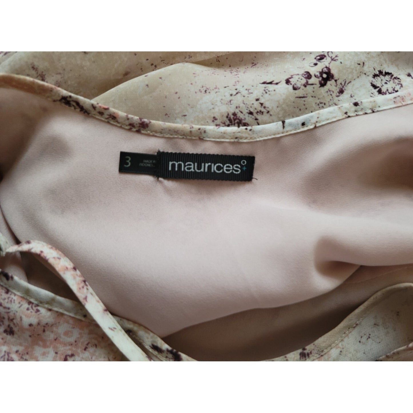 Maurices Women Top 3 3X Plus Camisole Tank Polyester Adjustable Spaghetti Floral