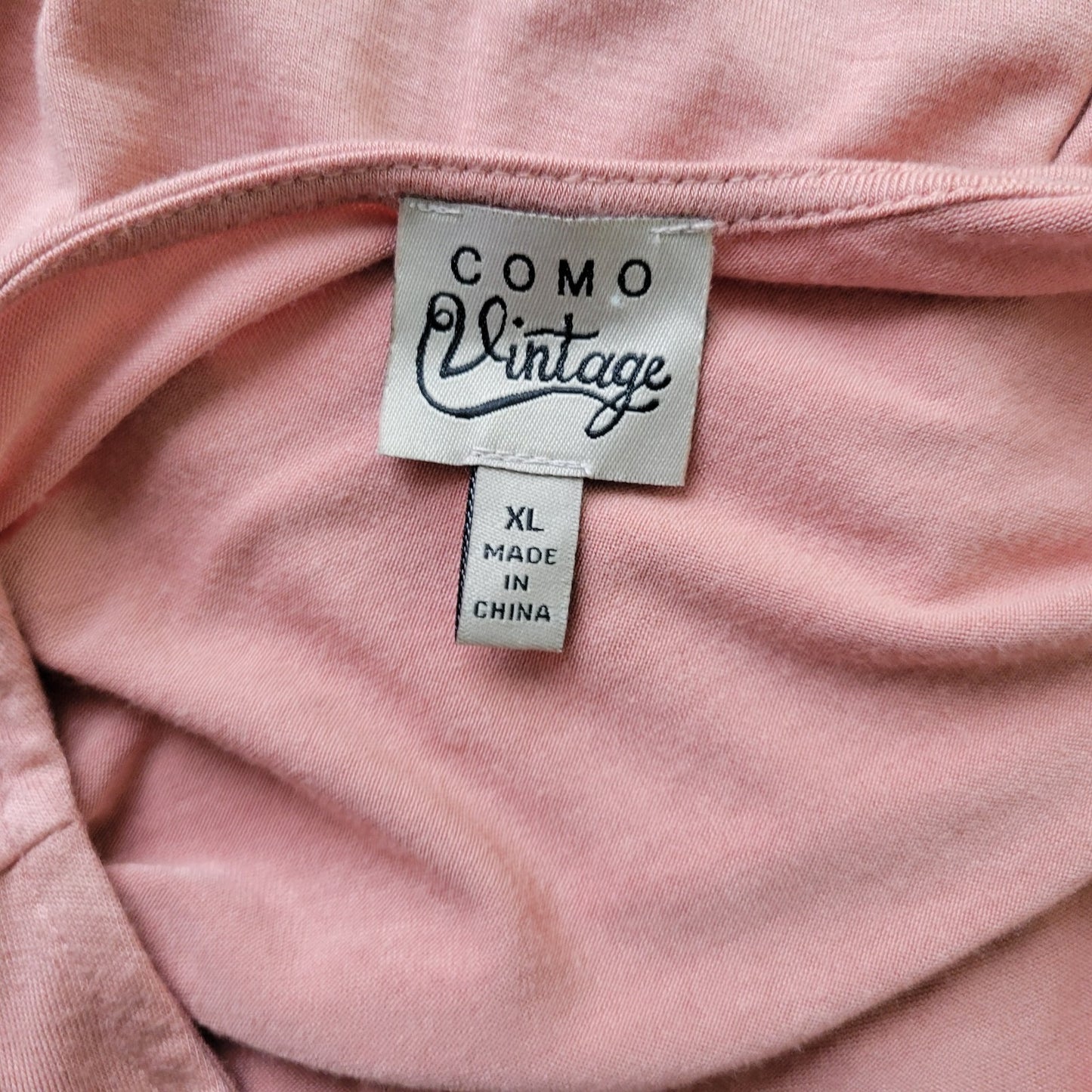 Como Vintage XL Tunic Top Blouse Dusty Rose Pink Floral Embroidered FLO327E