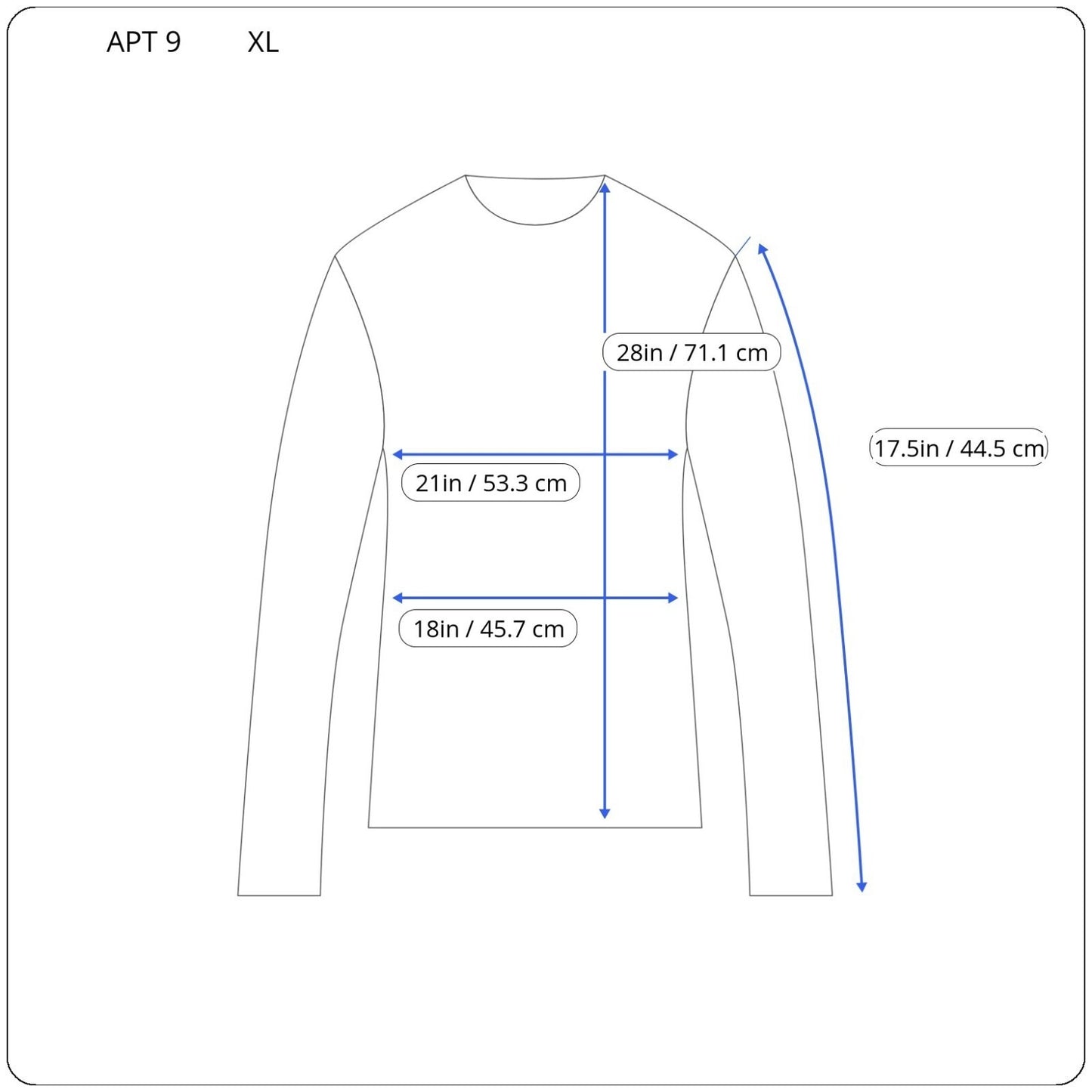 Apt 9 Women's XL Blouse Top Blue Geometric Sash Buckle V-Neck Long Sleeve