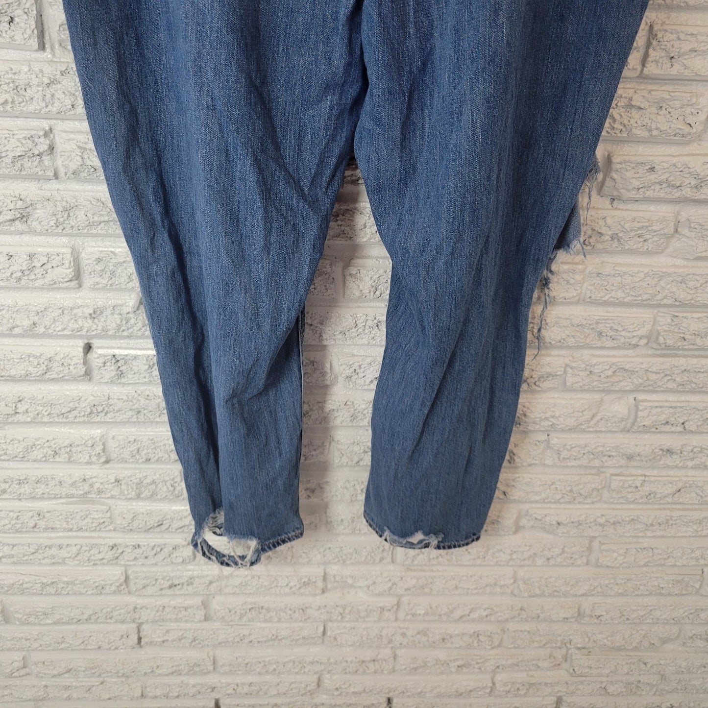 American Eagle Womens Jeans 24 Short 24WP Distressed Destroyed Blue Denim Button