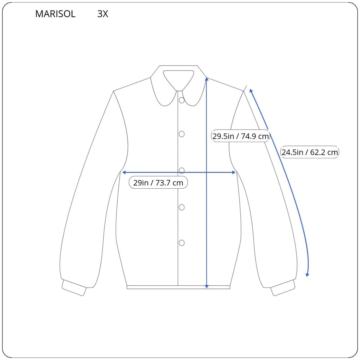 Marisol Women Top 3X Plus Long Sleeve Pink Embroidered Collar Button Up Career