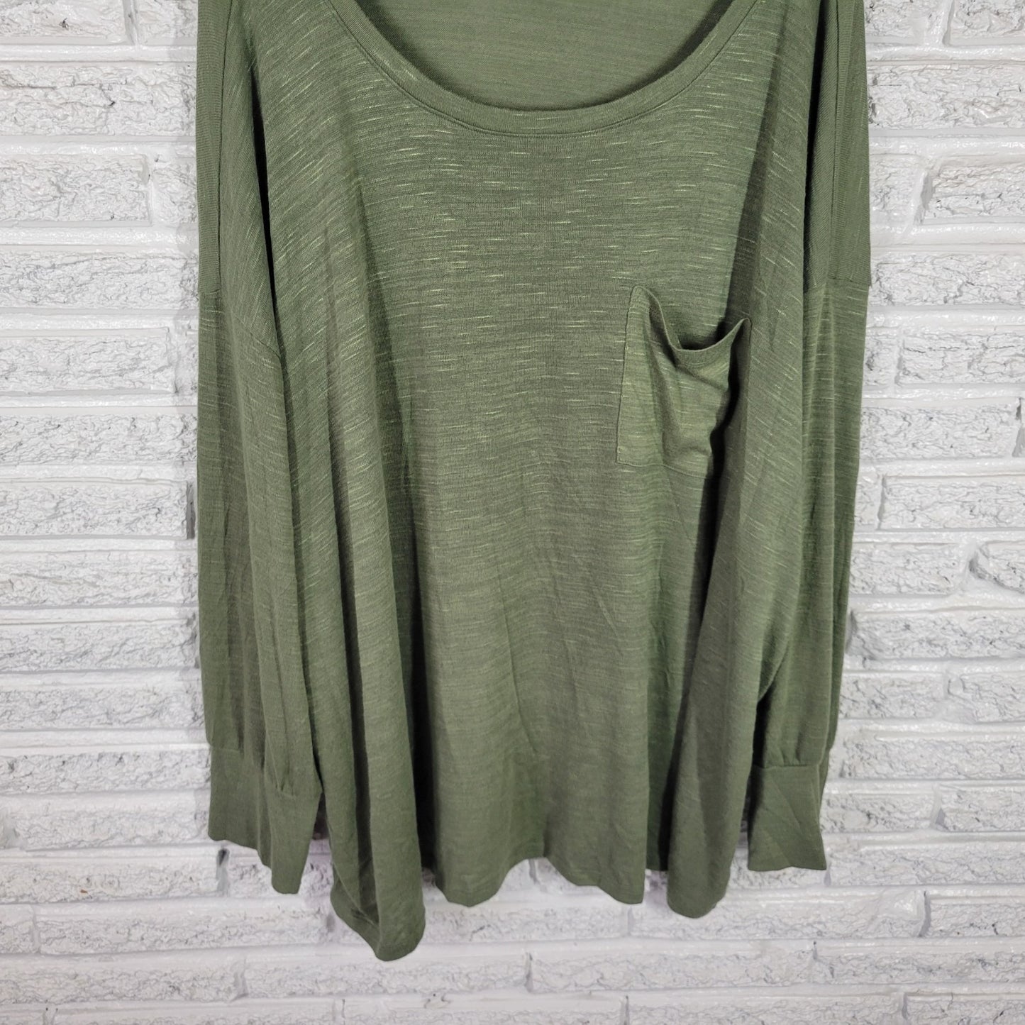 Torrid Womens Top 5 5X Plus Tunic Long Sleeve Soft Green Casual Pocket Comfy