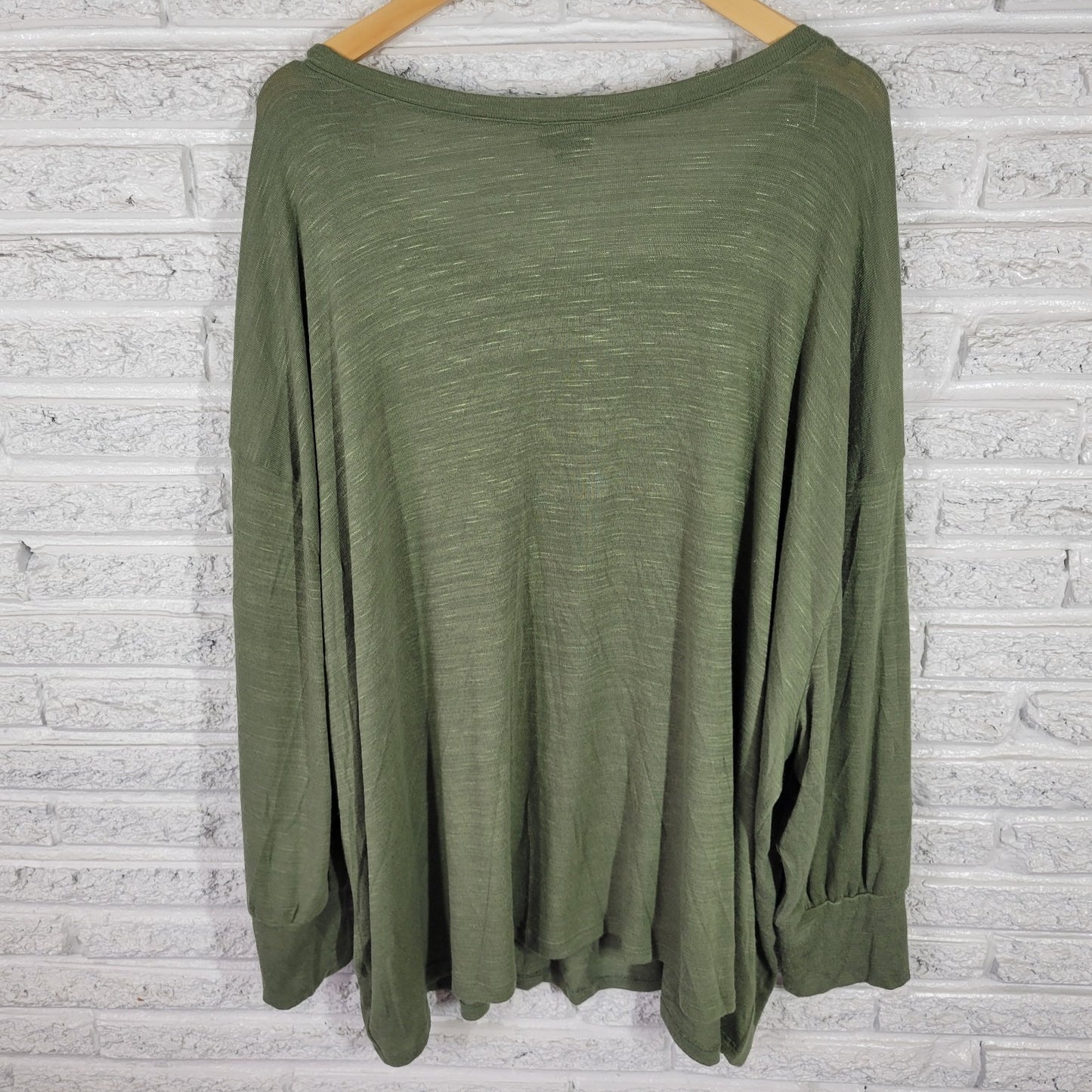 Torrid Womens Top 5 5X Plus Tunic Long Sleeve Soft Green Casual Pocket Comfy