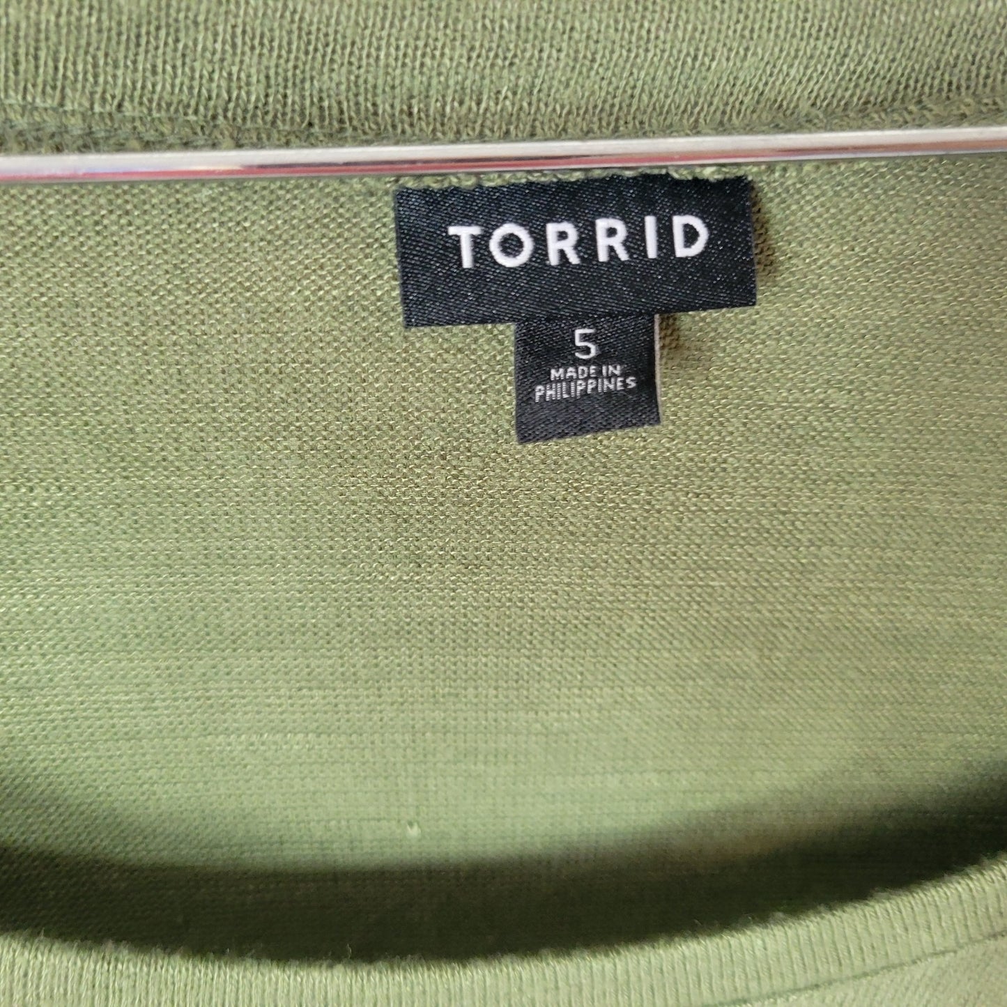 Torrid Womens Top 5 5X Plus Tunic Long Sleeve Soft Green Casual Pocket Comfy