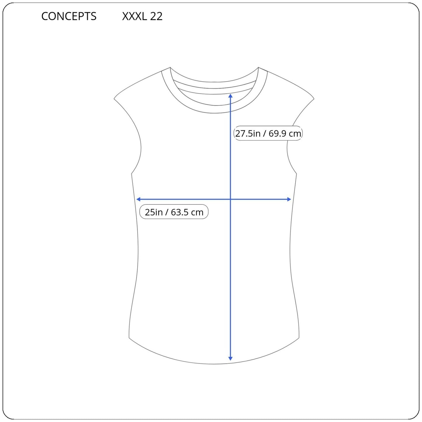 Concepts Womens Top XXXL 22 Plus Sleeveless Blue Floral Poly Blend Rhinestones