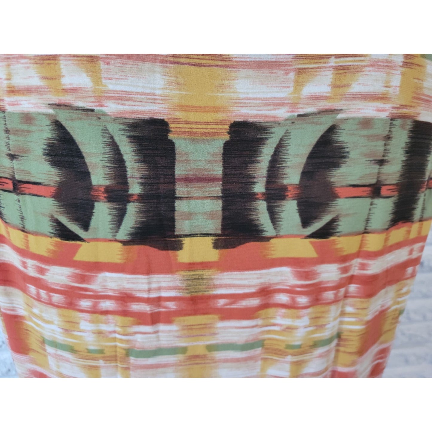 Olivia Paige Womens Top 2X Plus Tank Cinched Poly Blend Watercolor Poly Blend