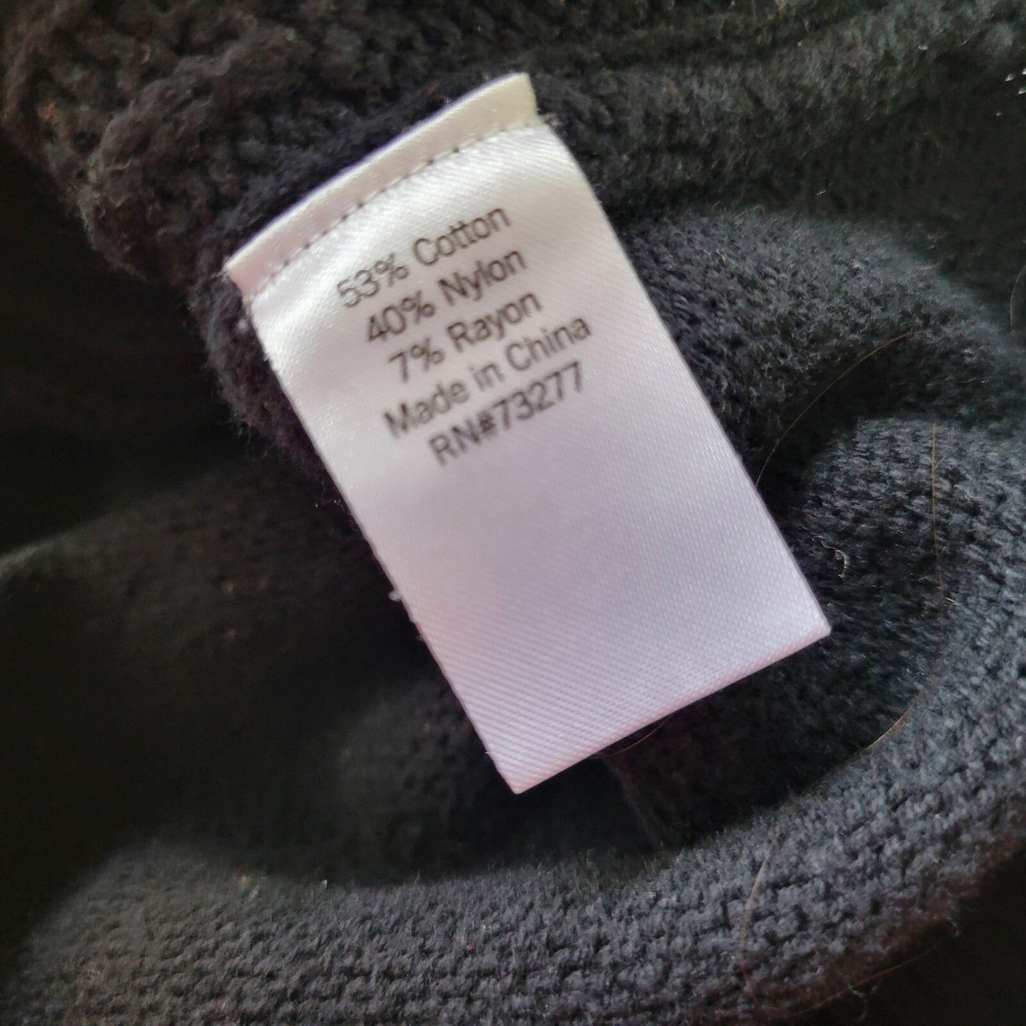 Sonoma Womens Sweater 1X Plus Cable Knit Black Side Slits Casual Cotton Blend