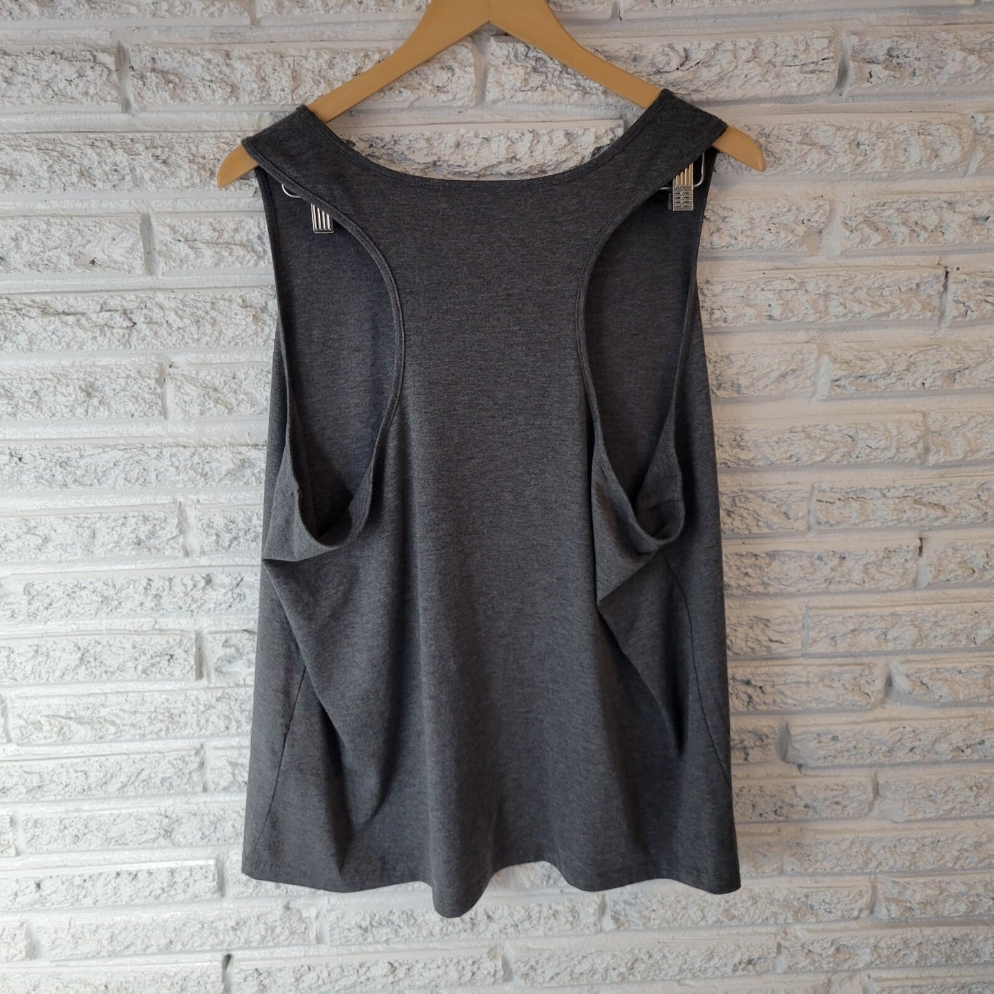 Shein Curve Womens Top 3XL Tank Racerback Crescent Moon Gray Floral Lightweight