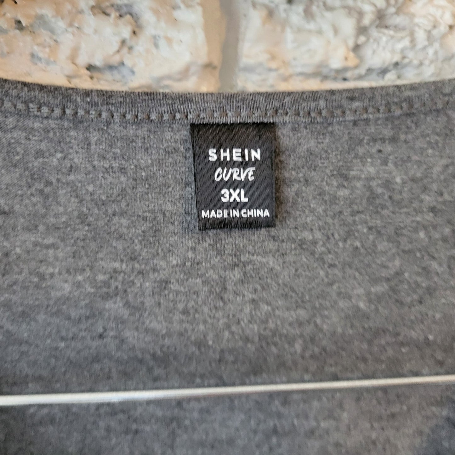 Shein Curve Womens Top 3XL Tank Racerback Crescent Moon Gray Floral Lightweight