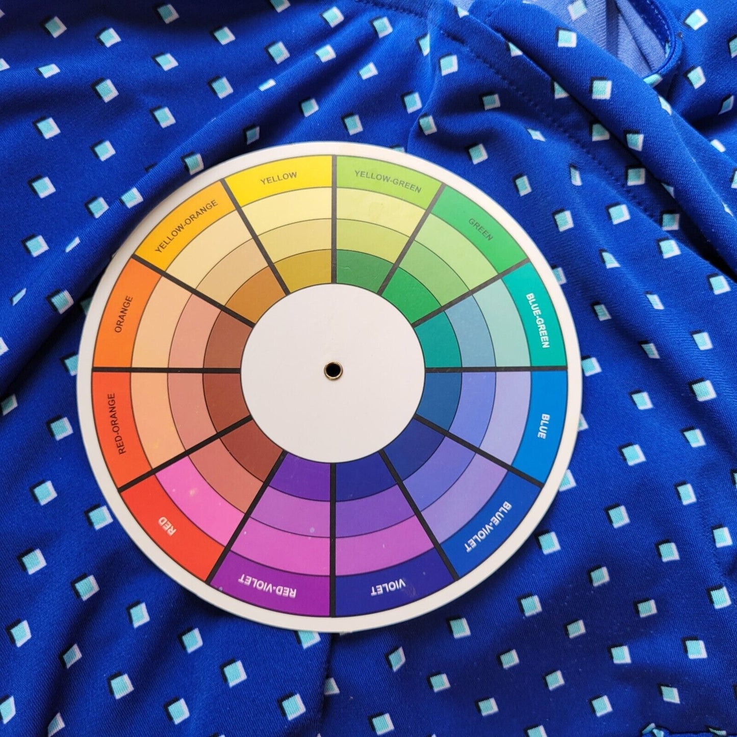 Liz Claiborne Womens Top Extra Large Blue Tiny Squares Poly Blend Lightweight