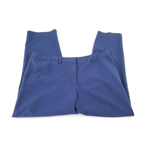George Womens Pants 18 Straight Leg Blue Short Inseam Polyester Blend Career