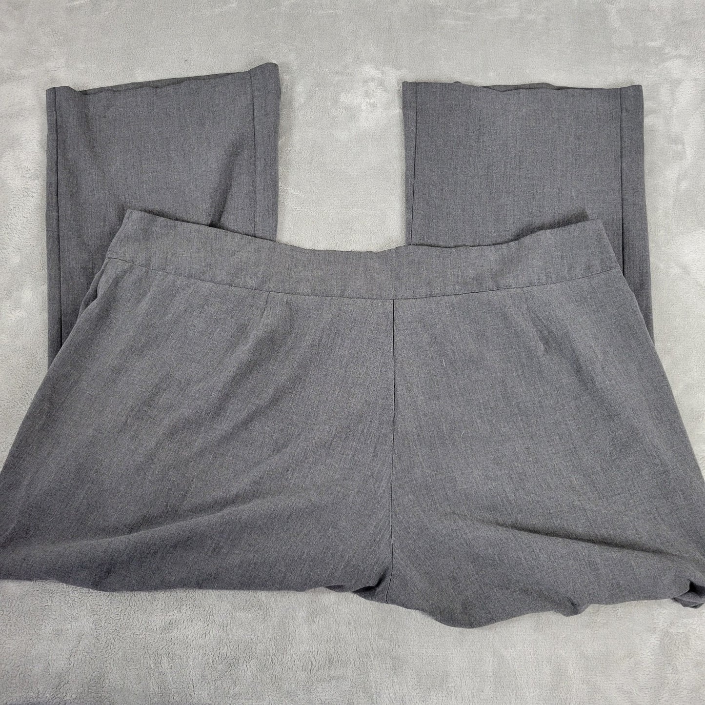 Sag Harbor Womens Pants 24W Plus Career Dress Zip Gray Poly Blend Office Comfy