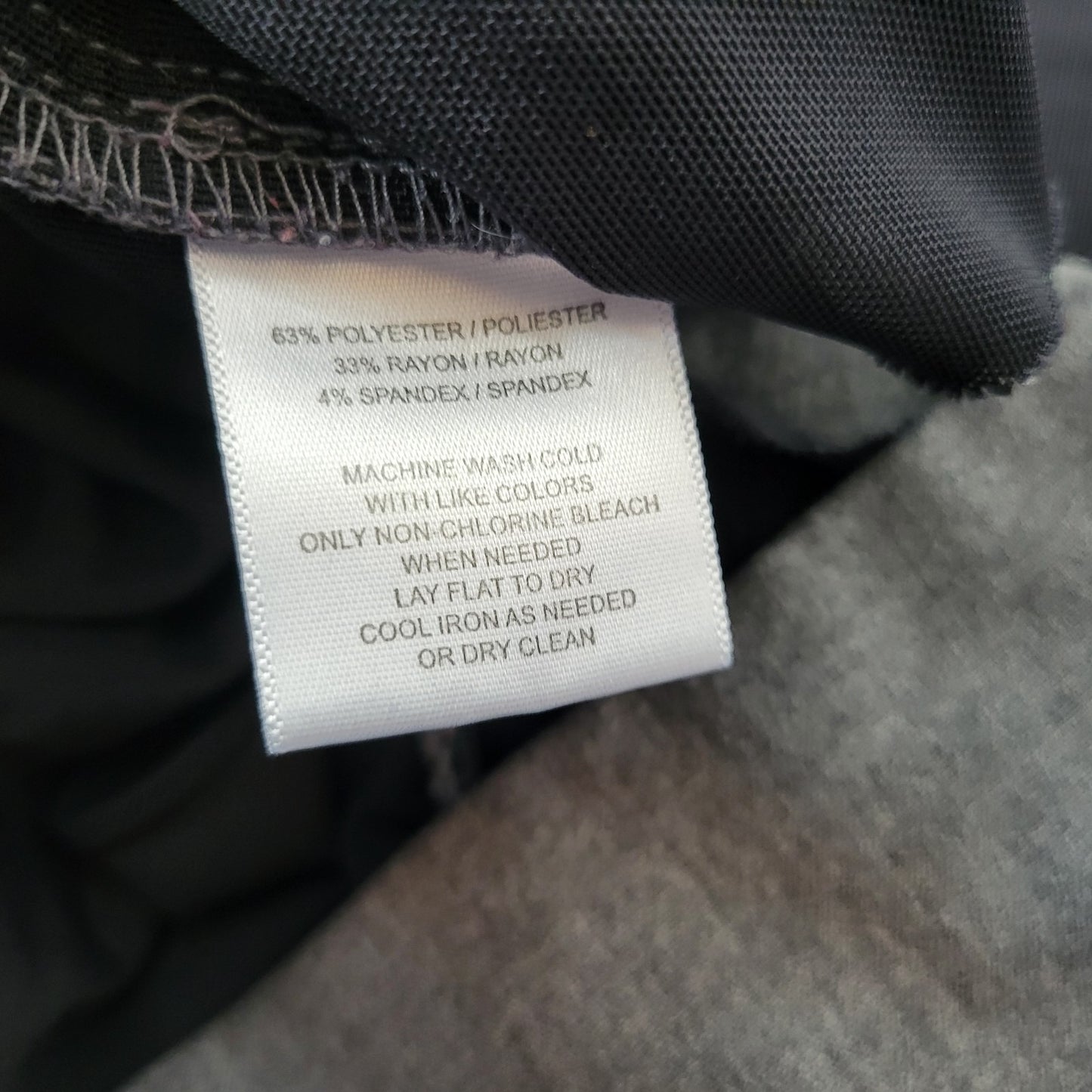 Sag Harbor Womens Pants 24W Plus Career Dress Zip Gray Poly Blend Office Comfy