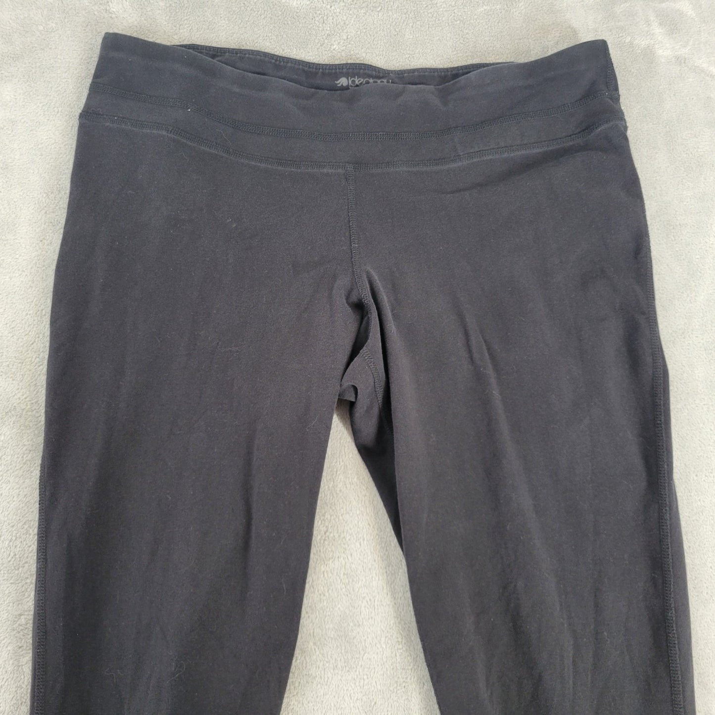 Ideology Womens Leggings Extra Large XL Pull On Black Cotton Blend Activewear