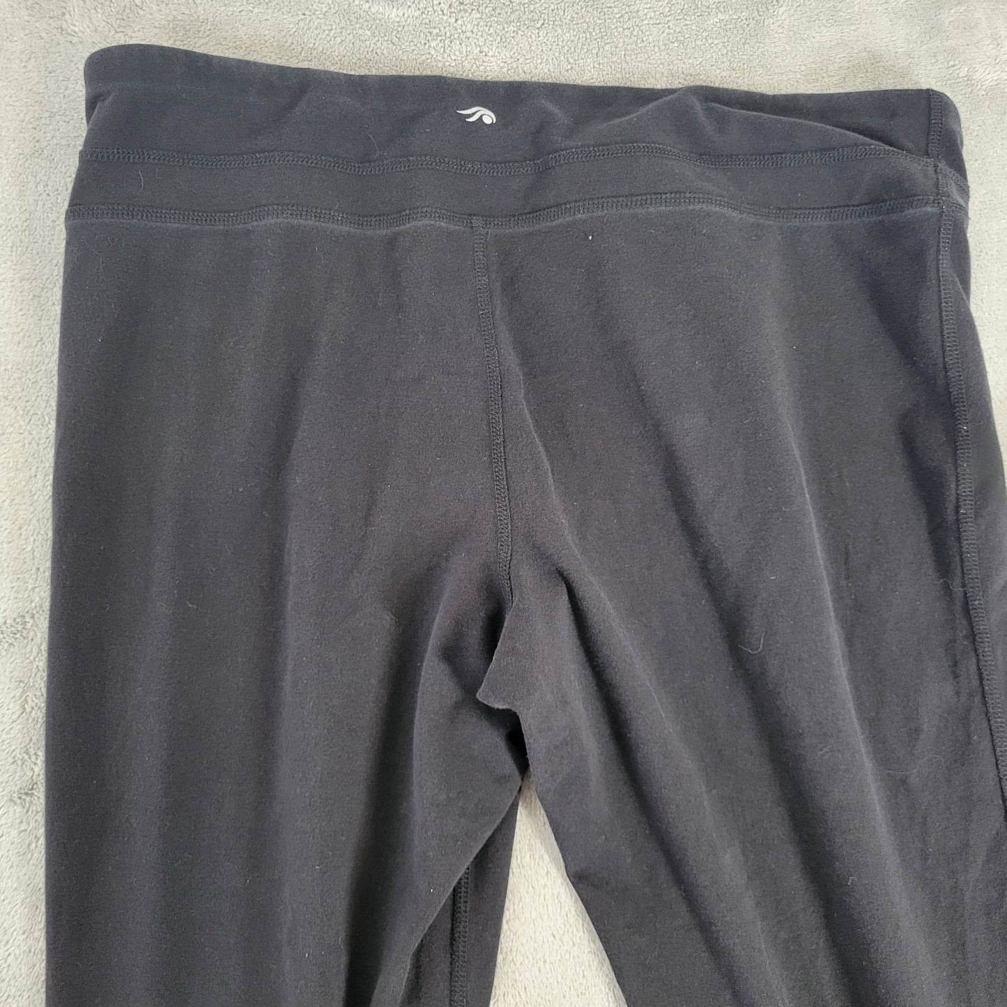 Ideology Womens Leggings Extra Large XL Pull On Black Cotton Blend Activewear