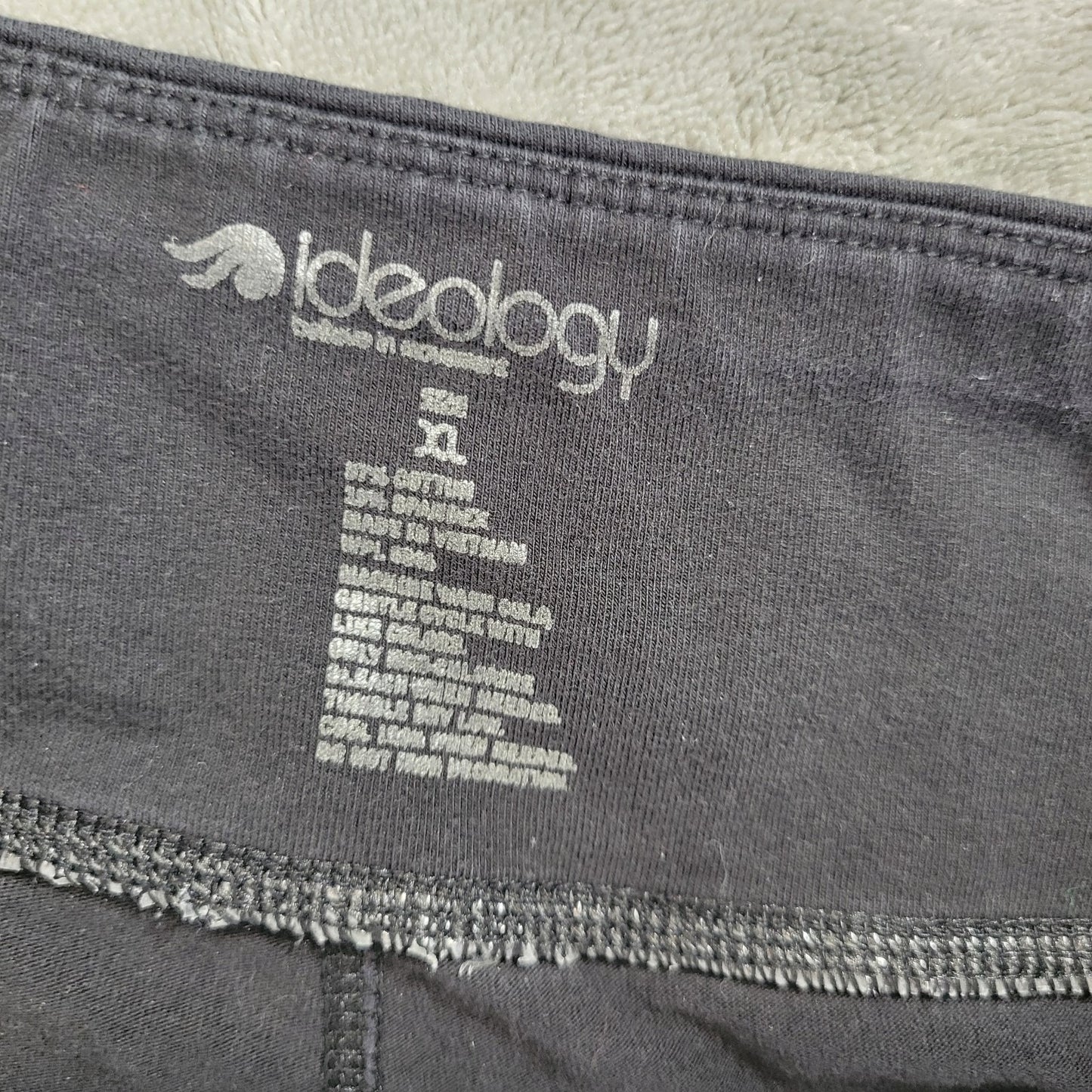 Ideology Womens Leggings Extra Large XL Pull On Black Cotton Blend Activewear