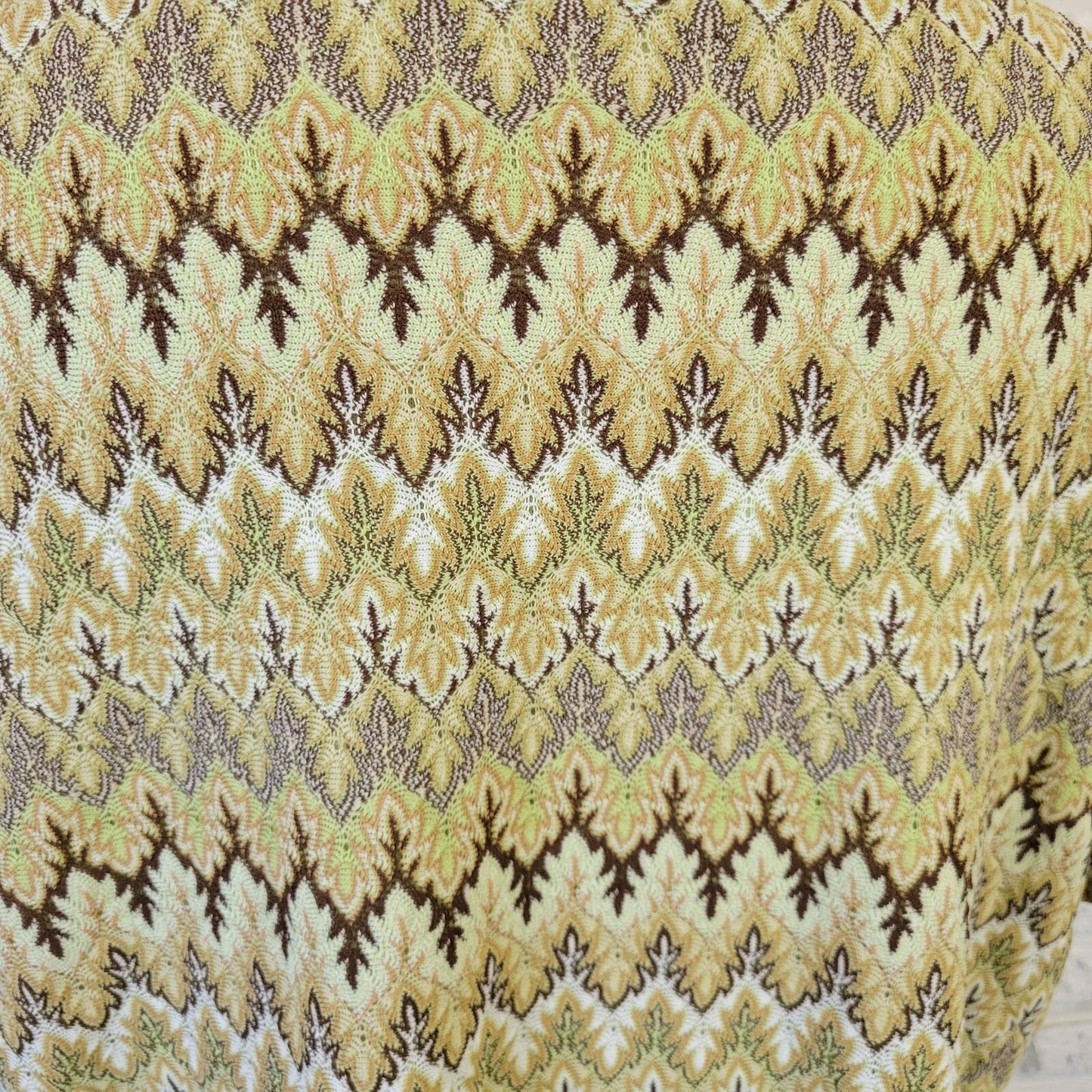Alfred Dunner Women's Plus Size 1X Top Green Brown Geometric Short Sleeve Blouse