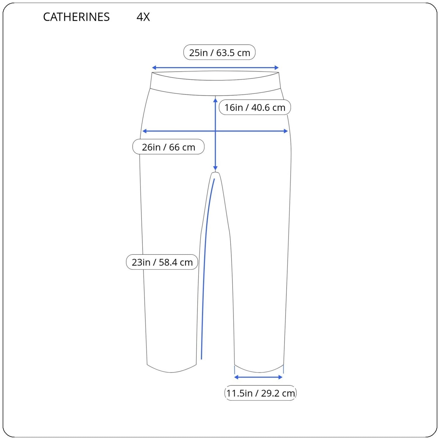 Catherines Womens Pants 4X Plus Refined Capri Pull On Gray Office Poly Blend