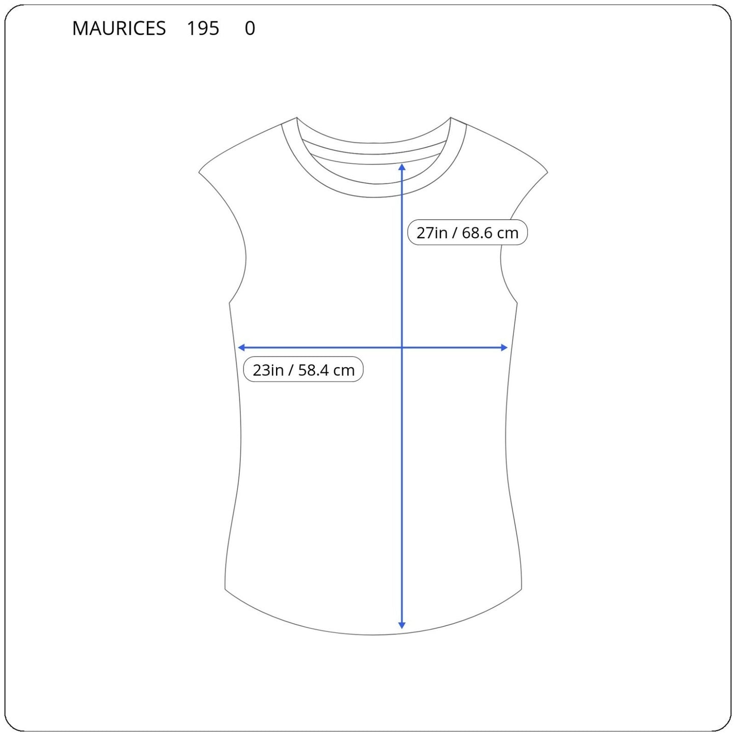 Maurices Women Top 0 0X Plus Sleeveless Blue Heather Cowl Neck Poly Blend Casual