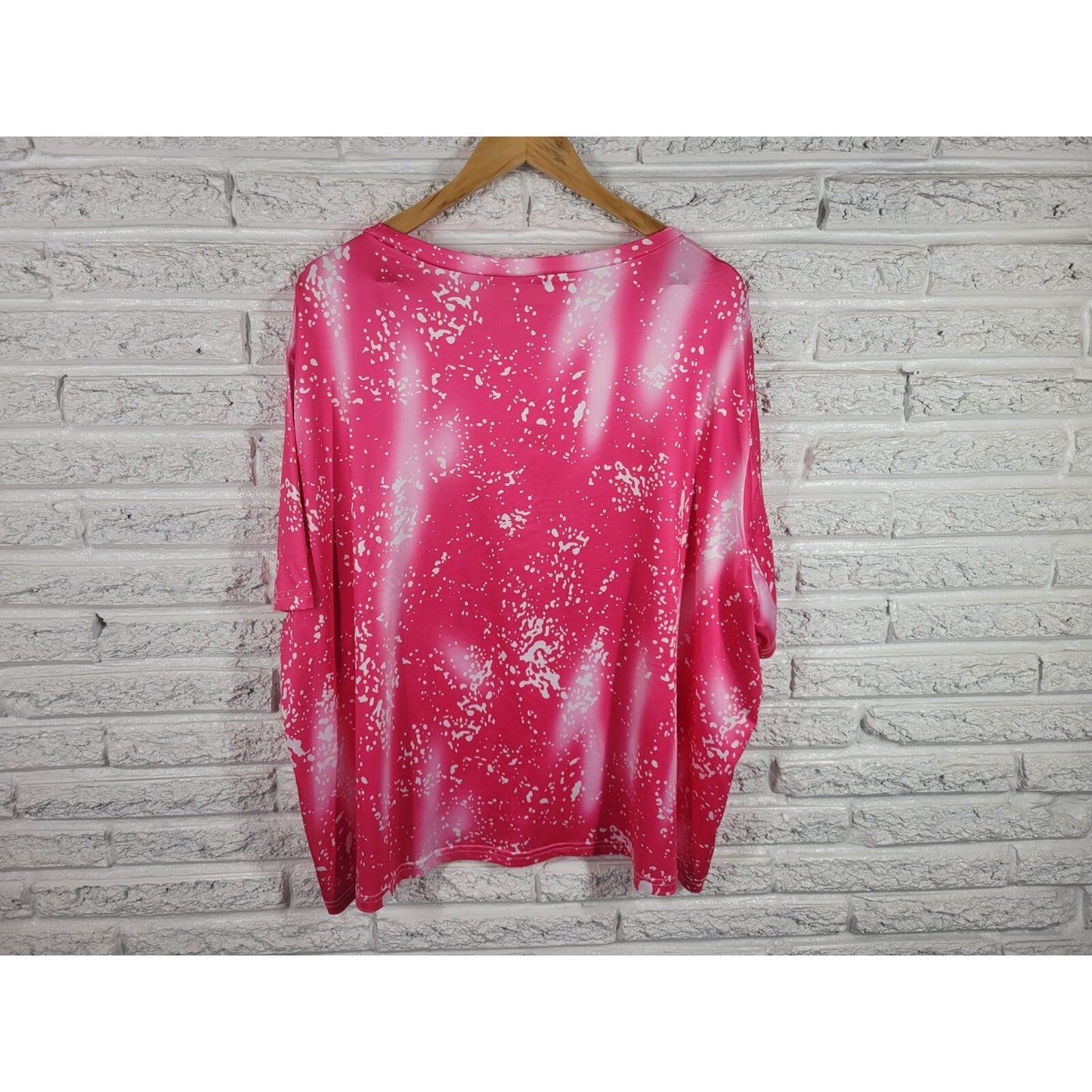 Shein Womens Top 5XL Plus Tee Short Sleeve Pink Animal Print Mama Mom Polyester