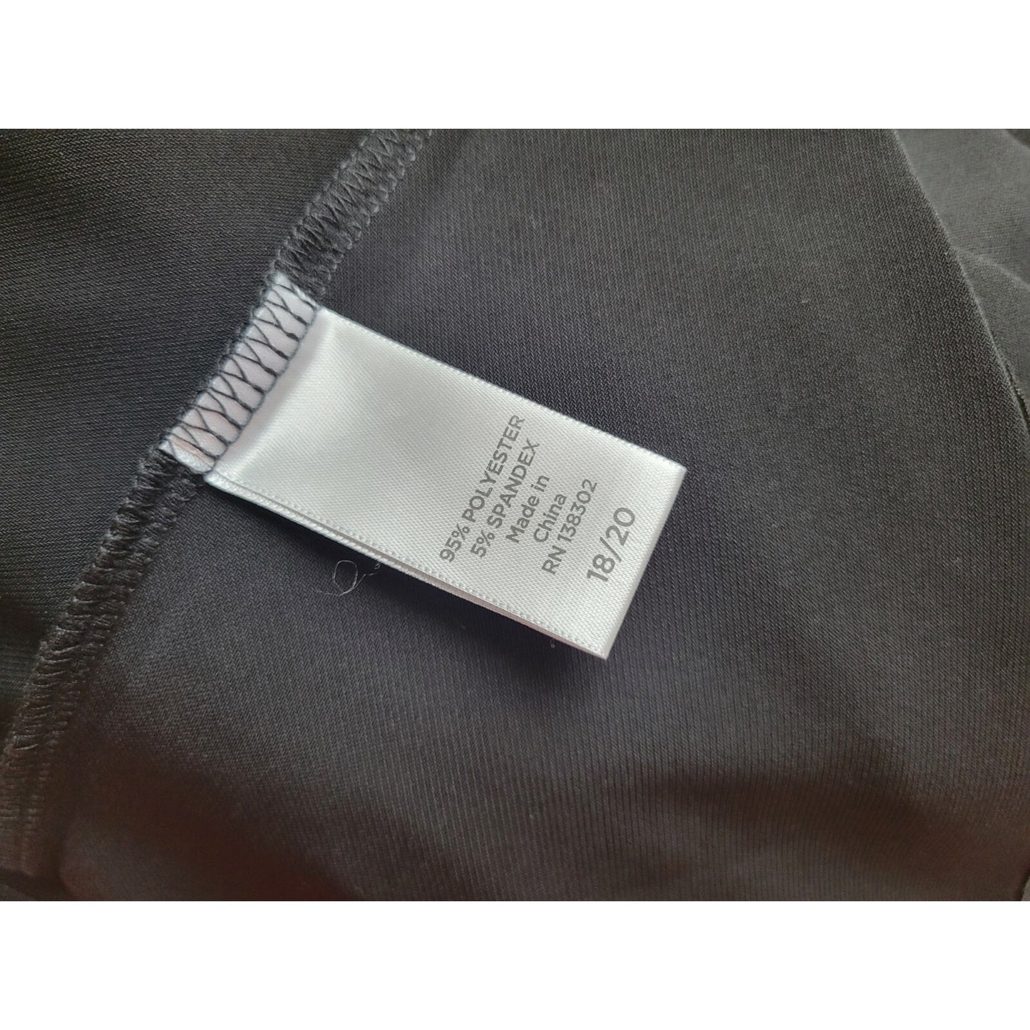 Avenue Womens Top 18 20 Plus Short Sleeve Asymmetric Black Watercolor Career