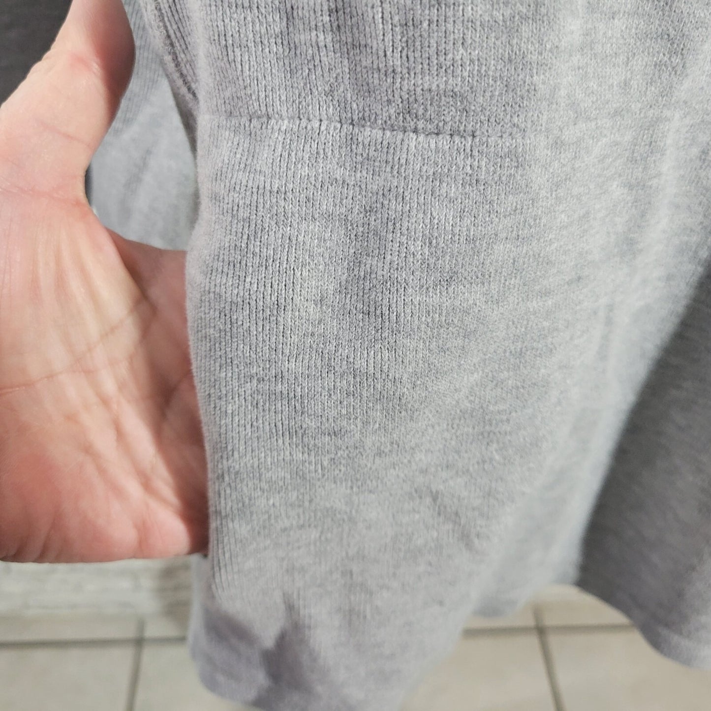 Tommy Bahama Women Sweatshirt Extra Large XL Jacket Gray Pockets Snap Up Comfy