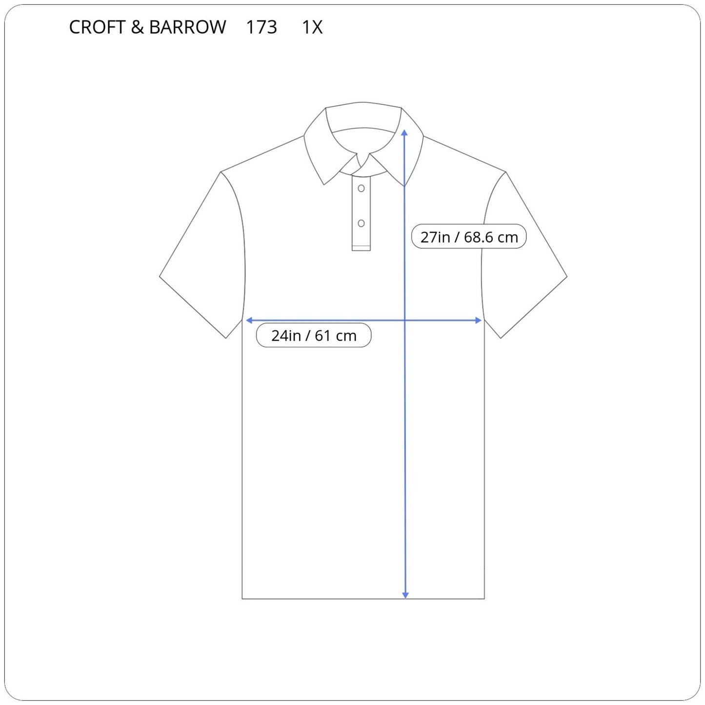 Croft Barrow Women Top 1X Plus Polo Short Sleeve Blue Stripe Cotton Blend Casual