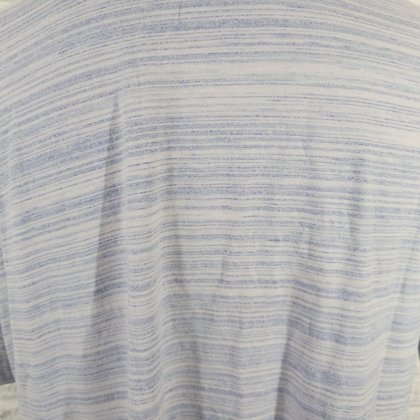 Croft Barrow Women Top 1X Plus Polo Short Sleeve Blue Stripe Cotton Blend Casual