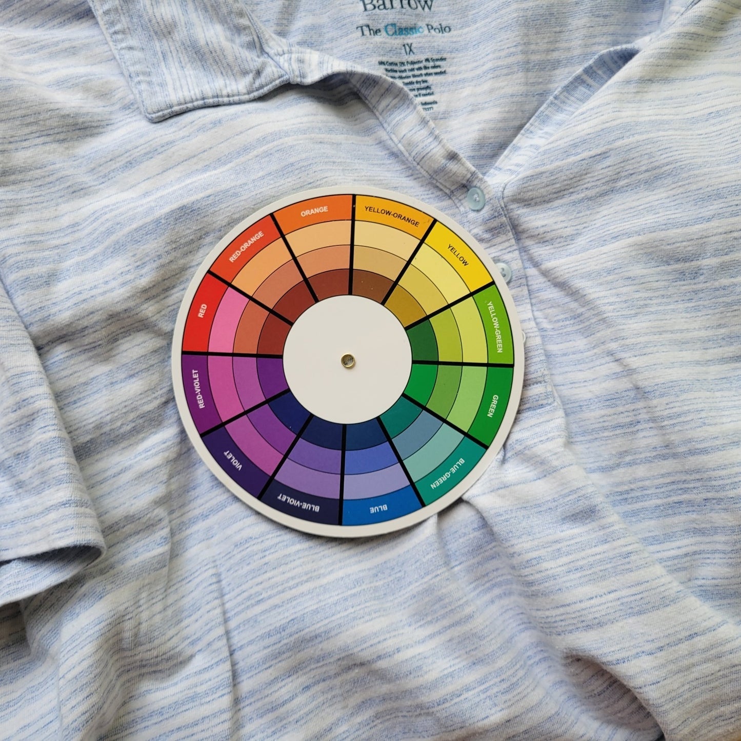 Croft Barrow Women Top 1X Plus Polo Short Sleeve Blue Stripe Cotton Blend Casual