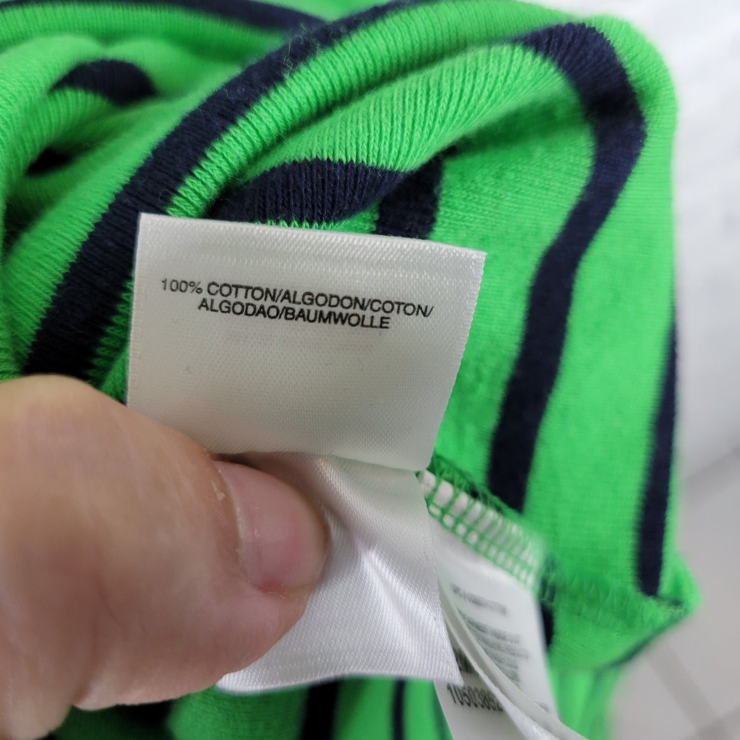 Jones New York Womens Dress XL Mini Roll Tab Sleeve Green Stripe Cotton Knit