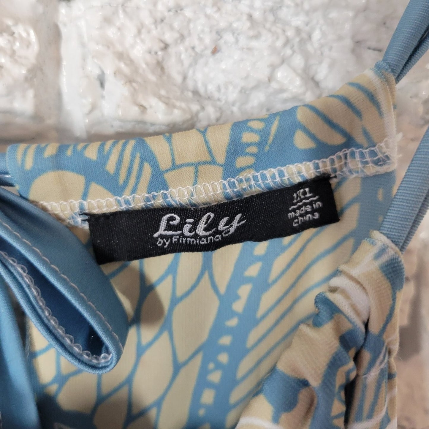 Lily by Firmiana Womens Blue Floral Maxi Dress 1XL Plus Sheath Slip Sleeveless