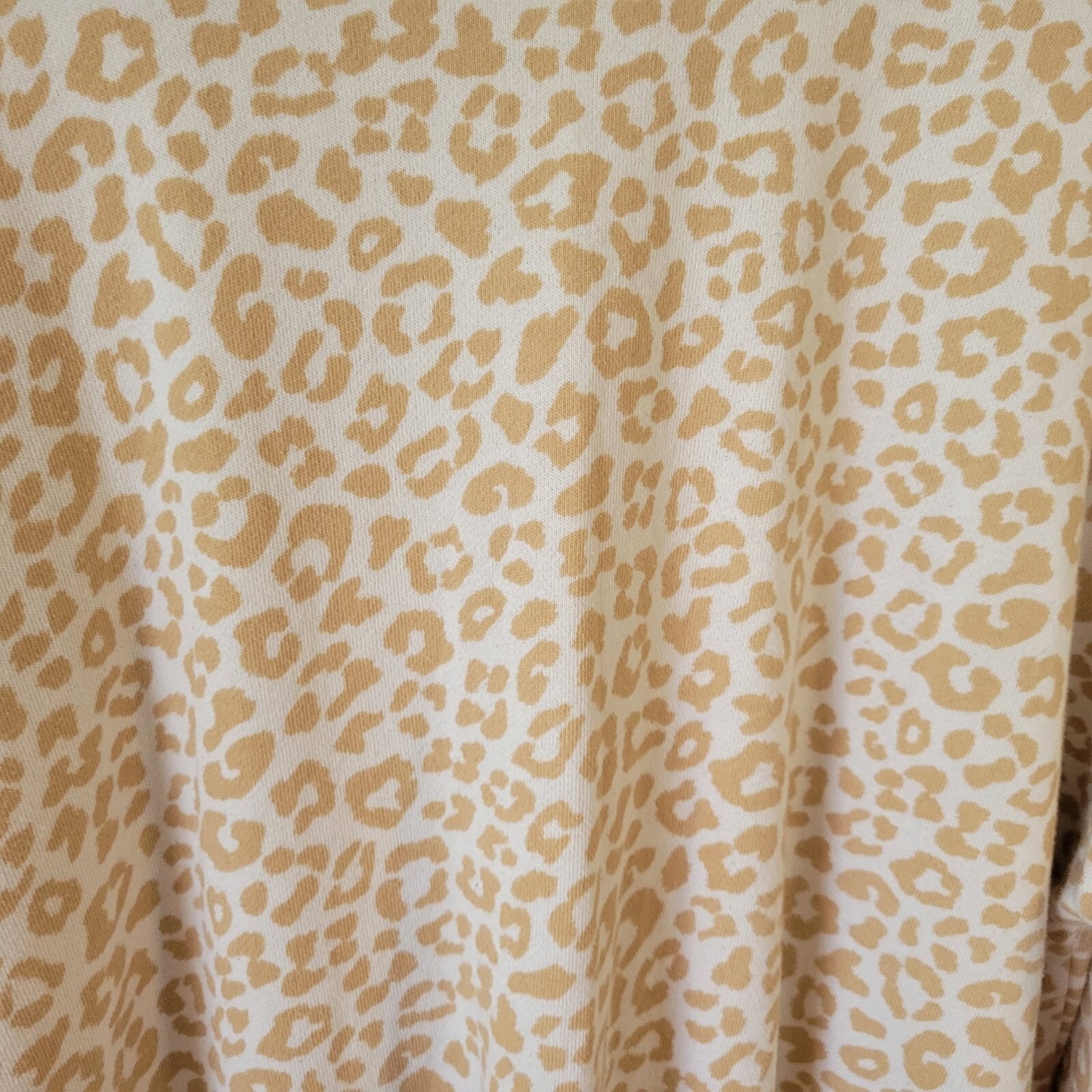 Time Tru Womens Sweatshirt XXXL 22 Plus Beige White Animal Print Cotton Blend