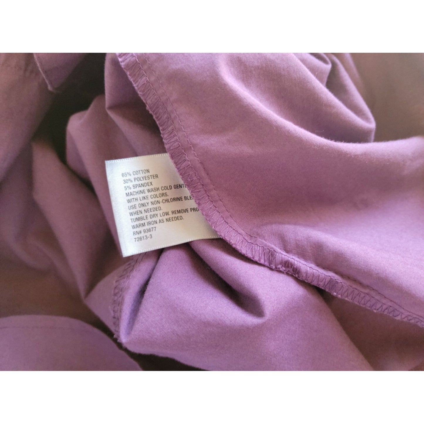 Worthington Women Shirt 3X Plus 3/4 Sleeve Collar Button Up Purple Lightweight