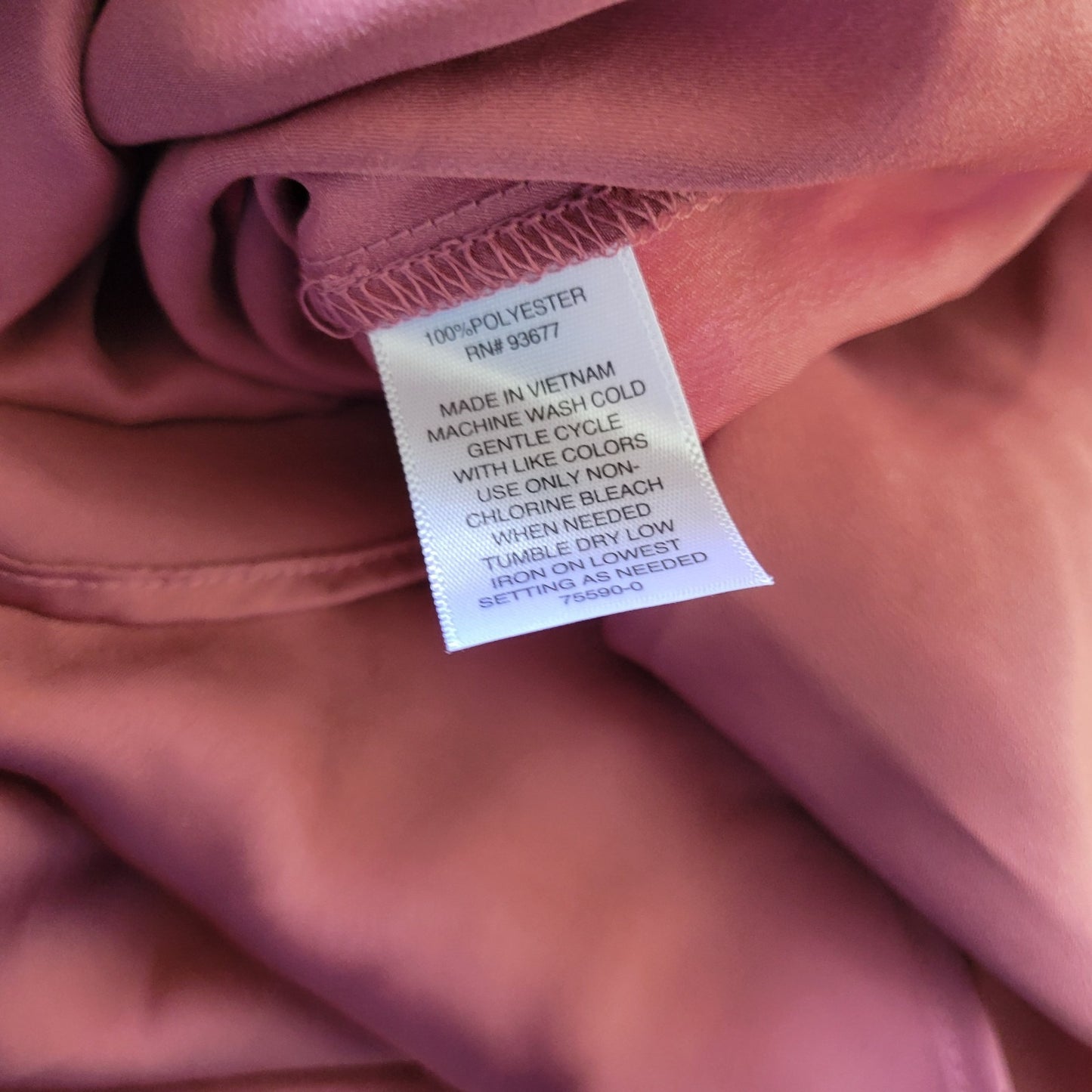 Worthington Womens Top 2X Roll Tab Sleeve Mauve Polyester Lightweight Office