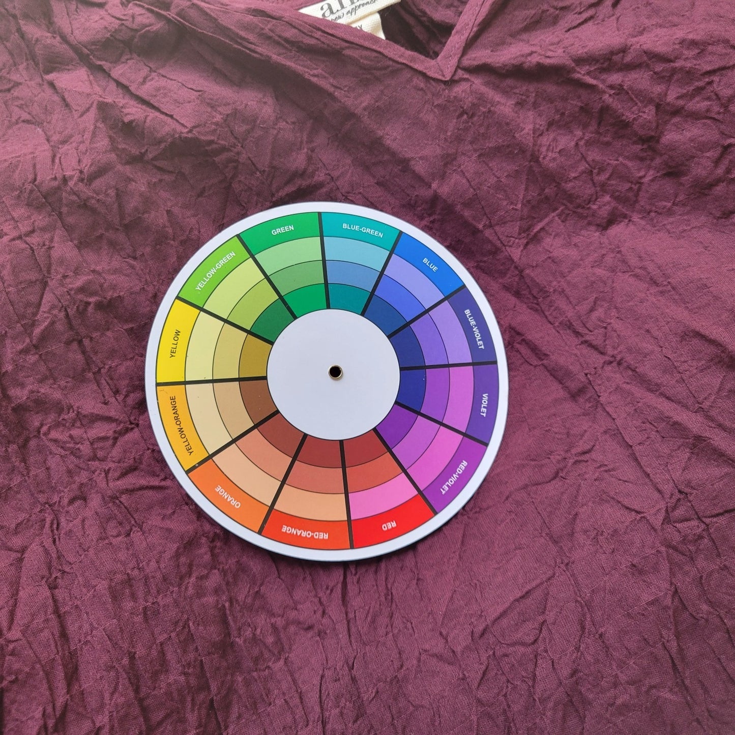 Ana Womens Top 1X Plus Long Sleeve Burgundy Frilly Neckline Sheer Lightweight