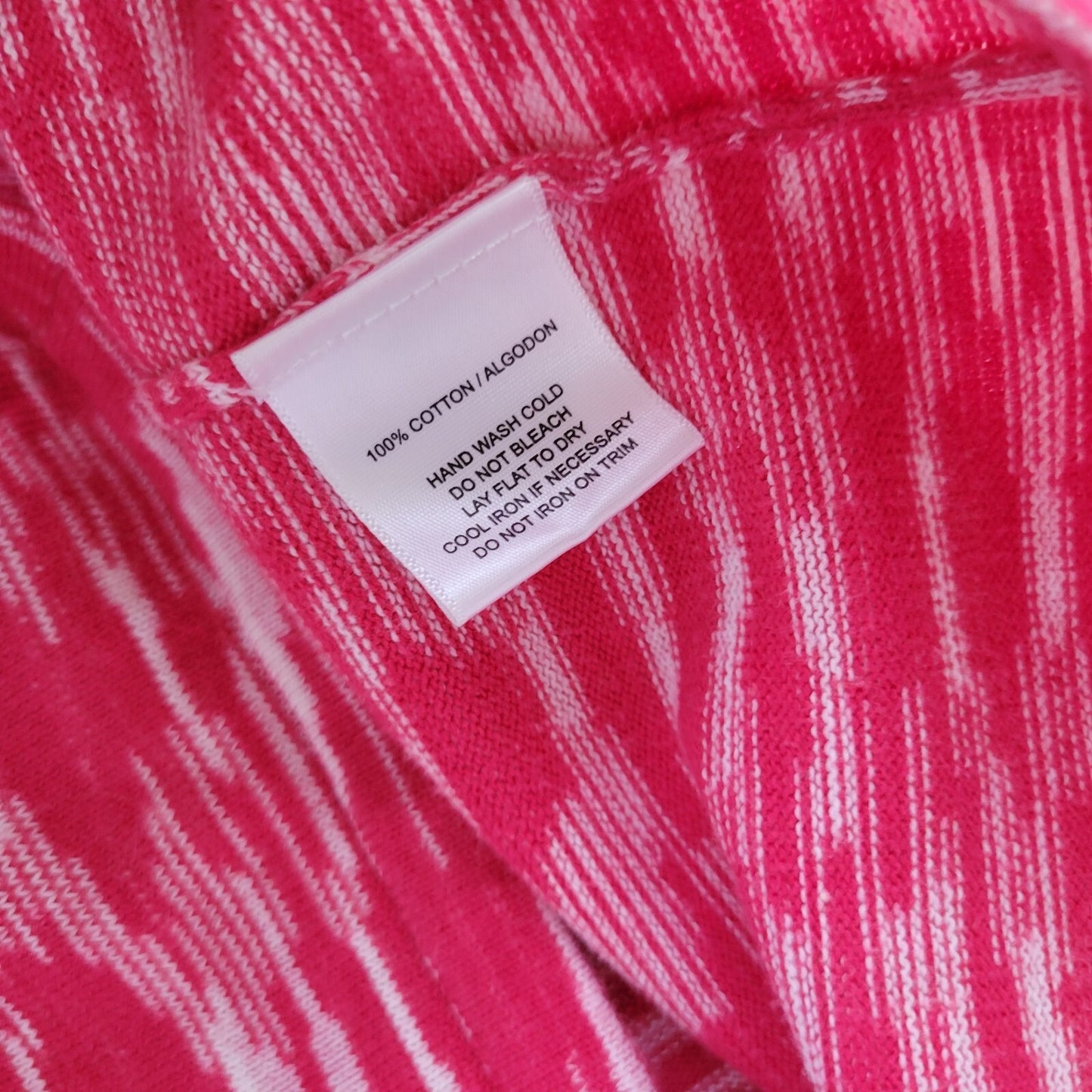 Sag Harbor Women Top XL 3/4 Sleeve Pink Heather Knit Cotton Studded Comfy Casual