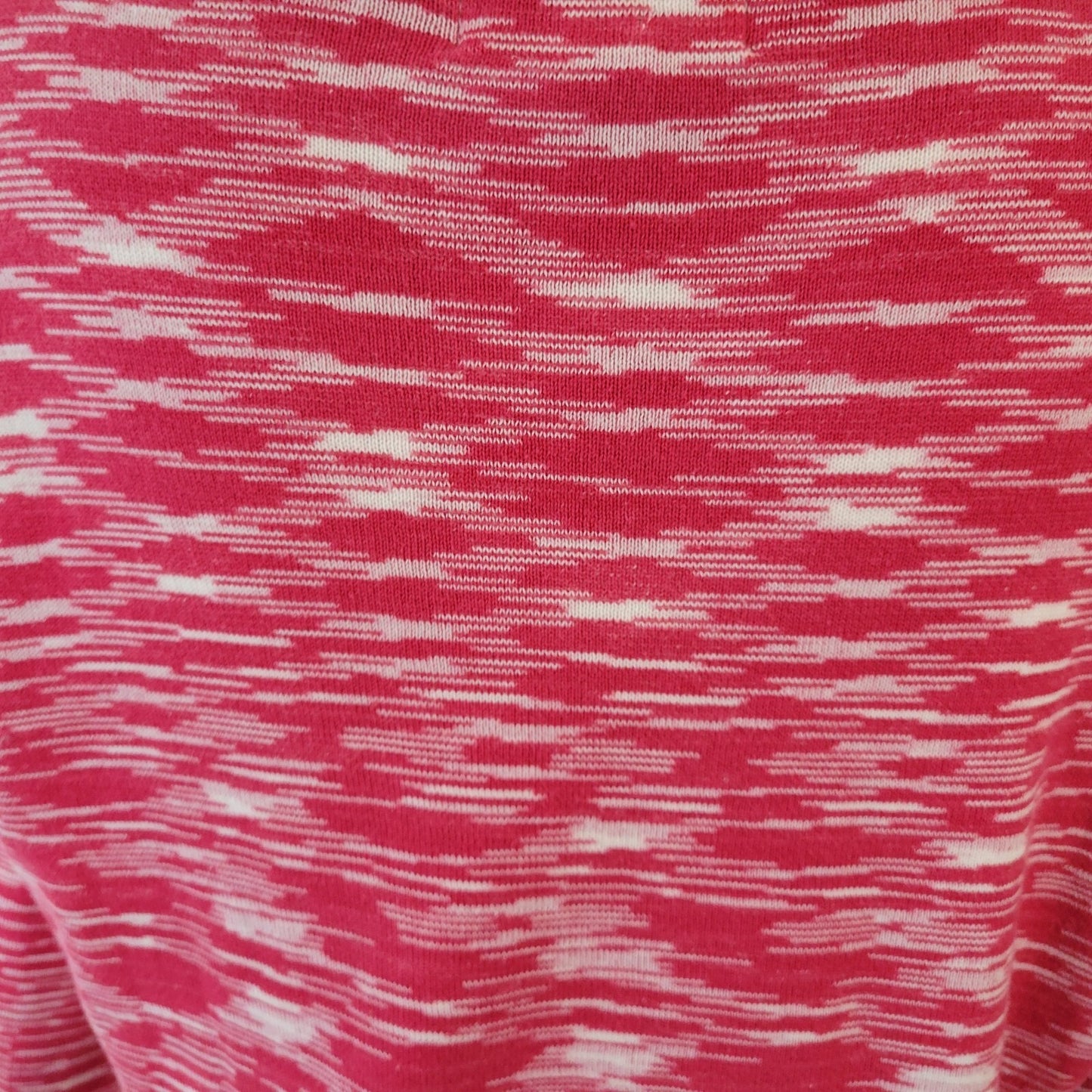 Sag Harbor Women Top XL 3/4 Sleeve Pink Heather Knit Cotton Studded Comfy Casual