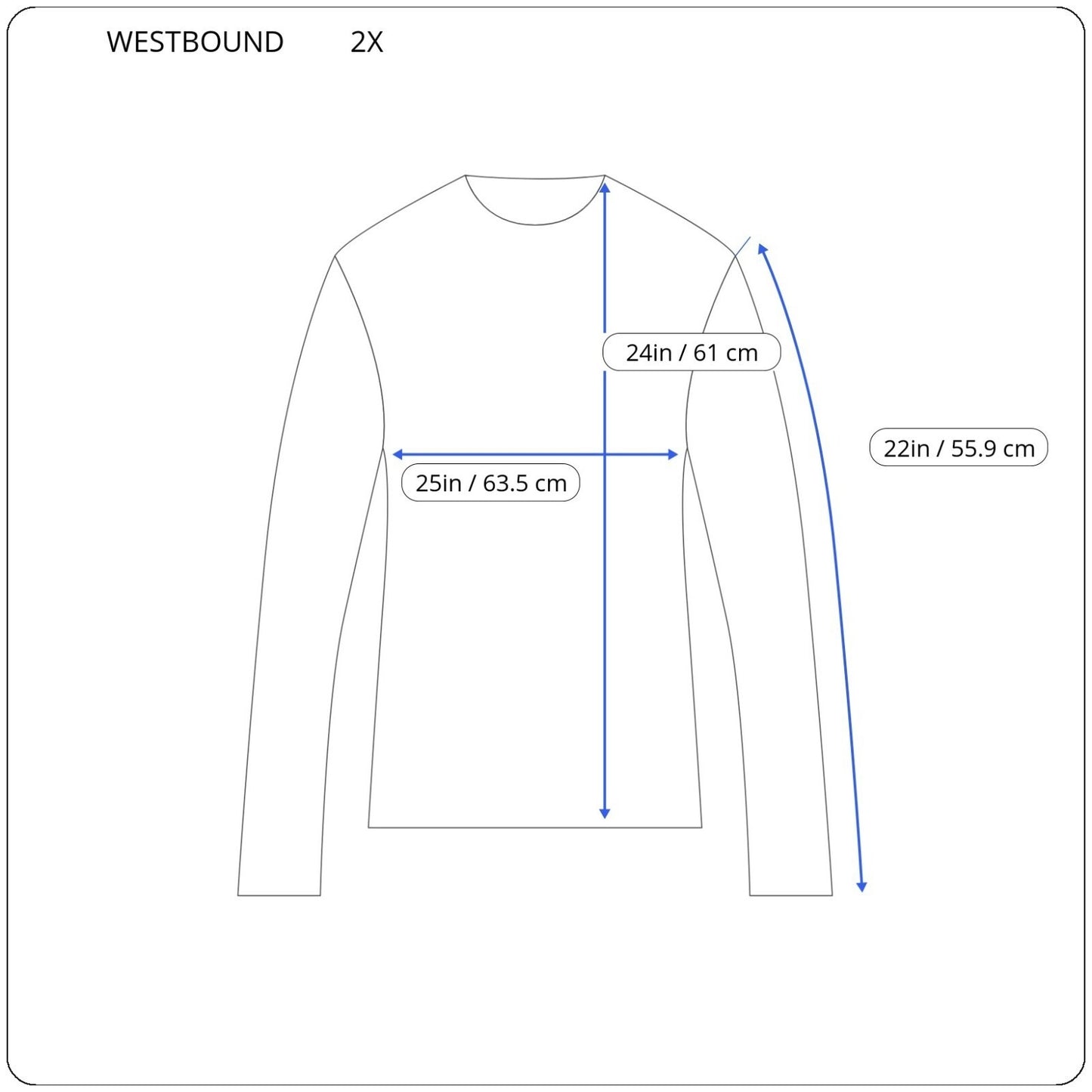 Westbound Womens Top 2X Plus Long Sleeve Green Watercolor Cotton Casual