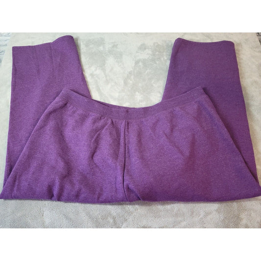 Just My Size Womens Pants 5X Pull On Jogger Sweat Purple Stretchy Cotton Blend