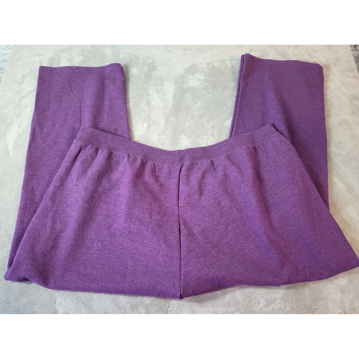 Just My Size Womens Pants 5X Pull On Jogger Sweat Purple Stretchy Cotton Blend