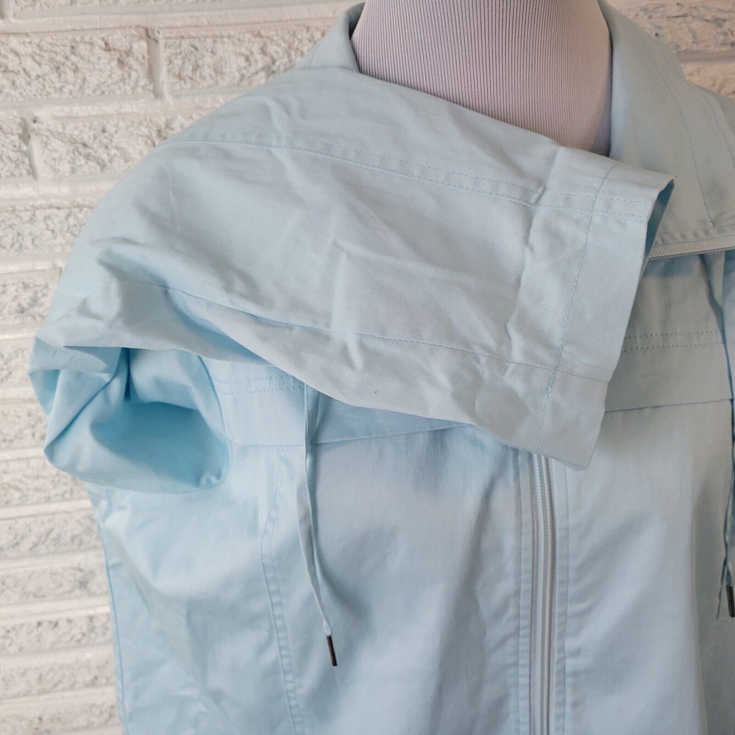 Blair Women Jacket Extra Large XL Full Zip Blue Lined Lightweight Pockets Casual