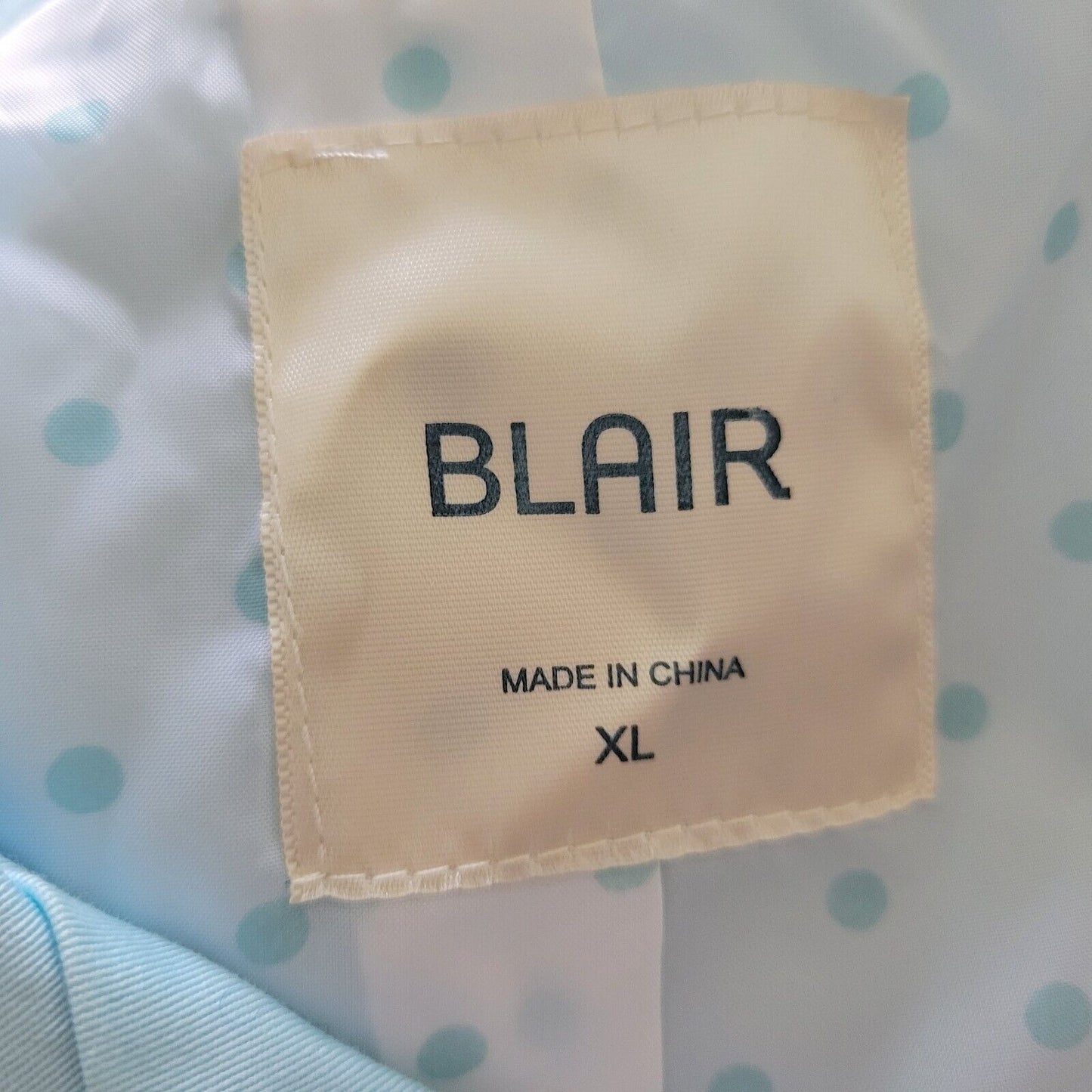 Blair Women Jacket Extra Large XL Full Zip Blue Lined Lightweight Pockets Casual