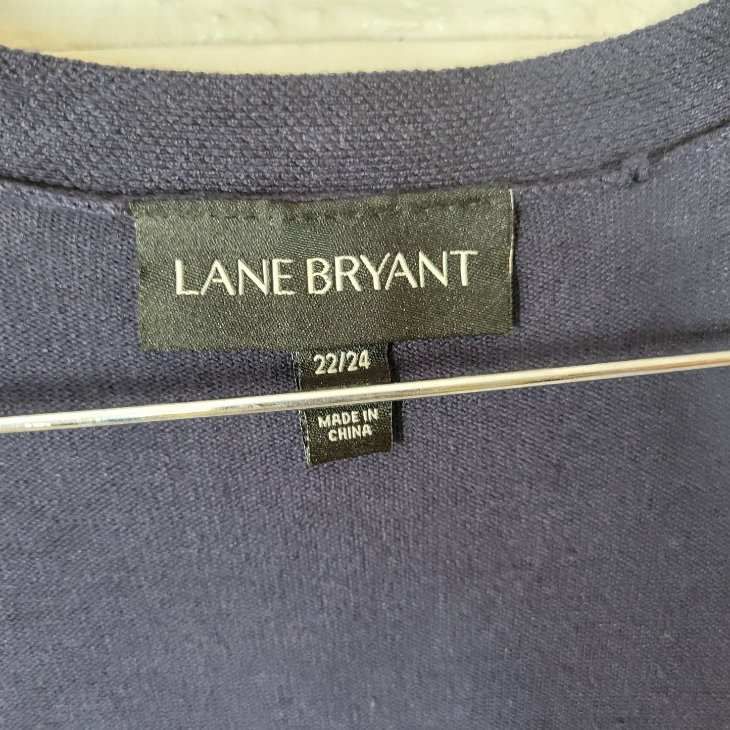 Lane Bryant Women Sweater 22 24 Plus Cardigan Open Blue Casual Comfy Nylon Rayon