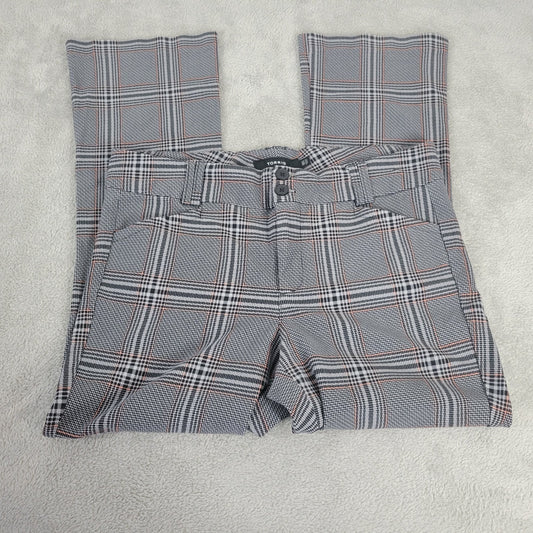 Torrid Womens Pants 18S 18P Plus Petite Black Plaid Zip Fly Straight Leg Office