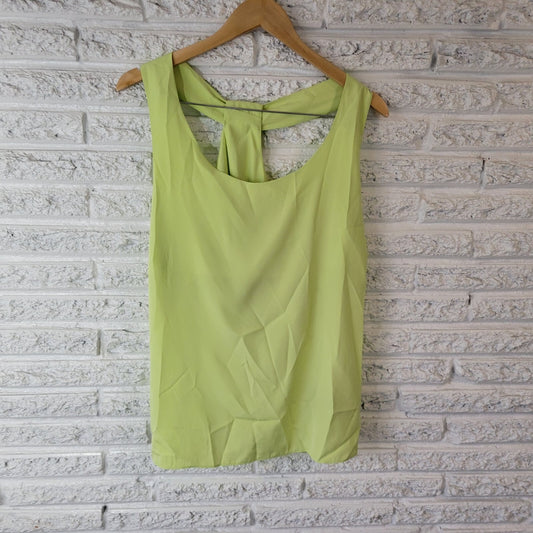 Dana Buchman Womens Top XL Tank Dacquiri Green Racerback Lightweight Polyester