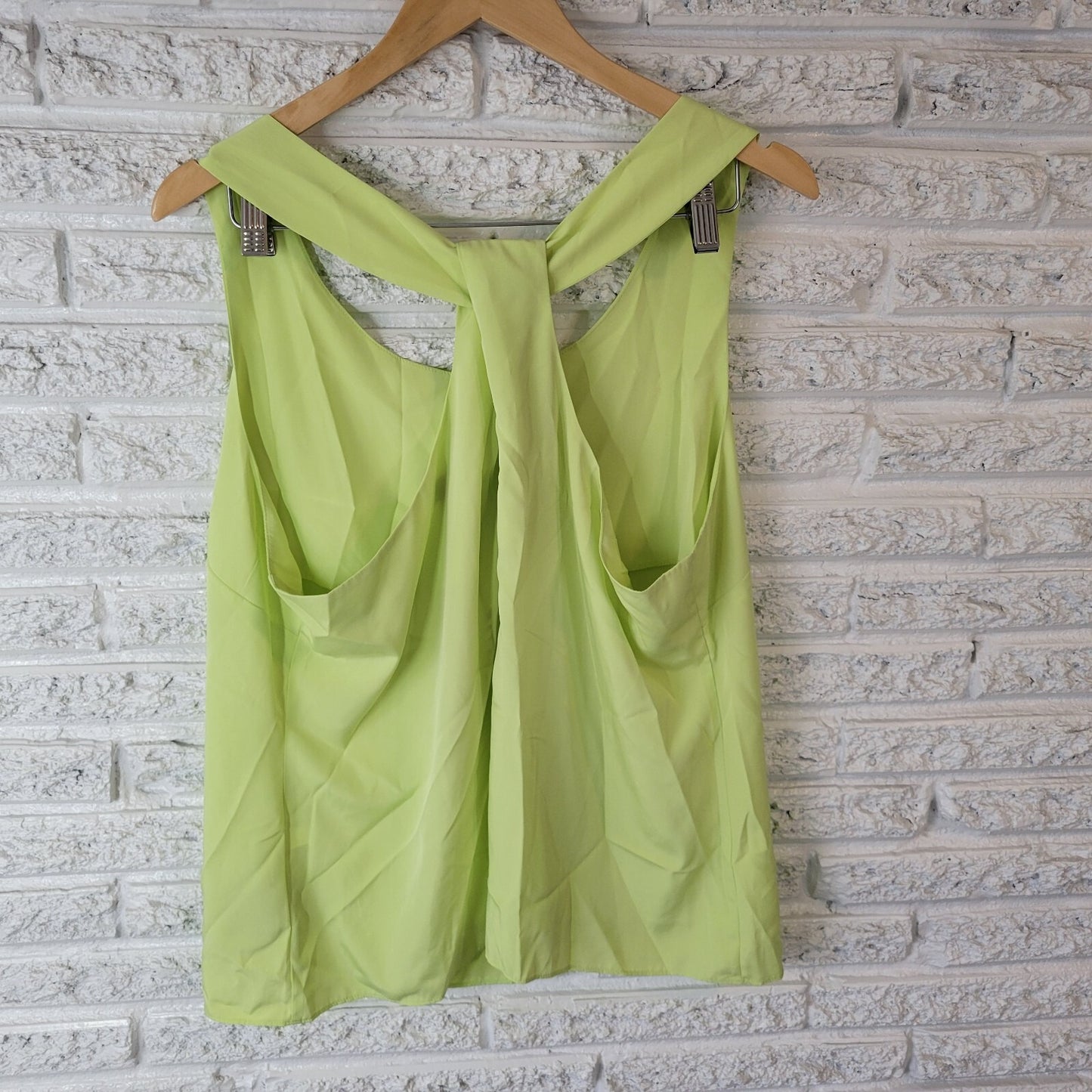 Dana Buchman Womens Top XL Tank Dacquiri Green Racerback Lightweight Polyester