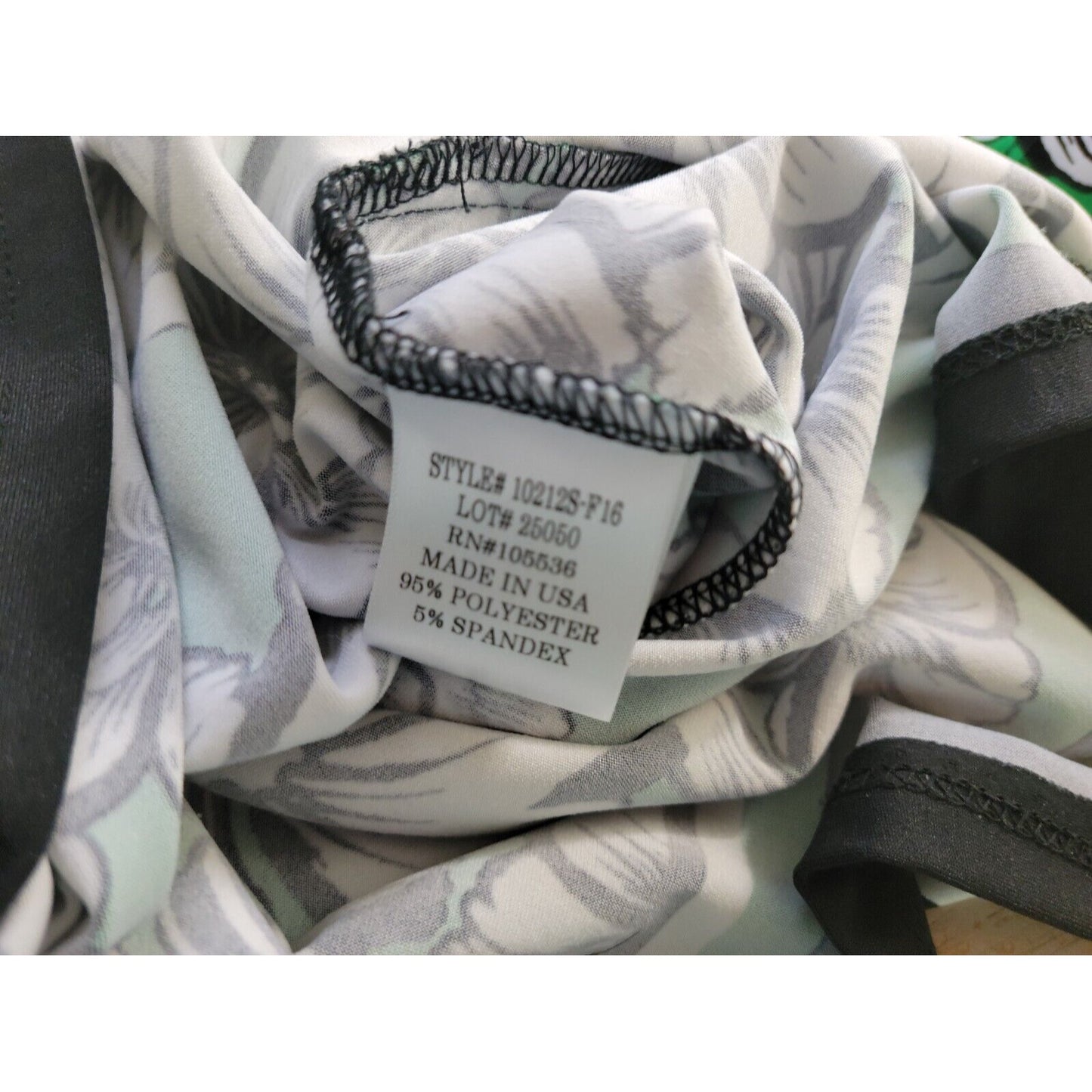 Slinky Brand Women Top 1XP Plus Petite Tunic 3/4 Sleeve Pullover Green Floral