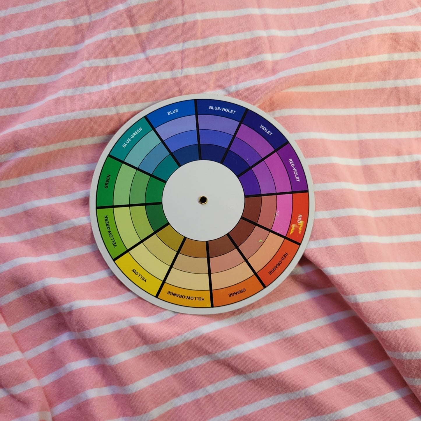 Croft Barrow Womens Top XXL Plus Tee Bell Short Sleeve Pink Stripe Cotton Blend